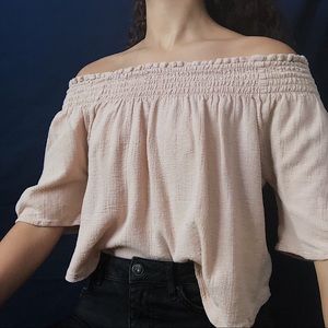 Blush Off The Shoulder Top